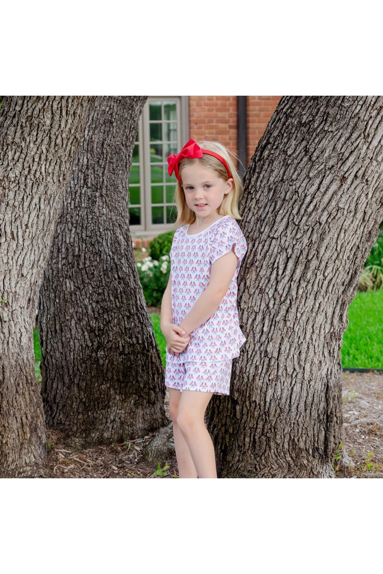 Emery Girls' Short Set, Alternate, color, Stars, Stripes, and Bows