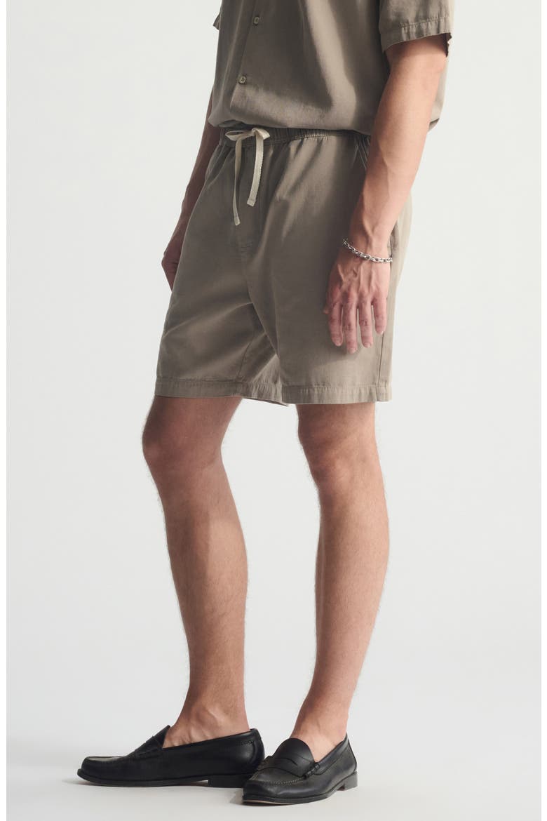 Pull-On Loose Fit Cotton & Linen Shorts, Alternate, color, WINTER TWIG