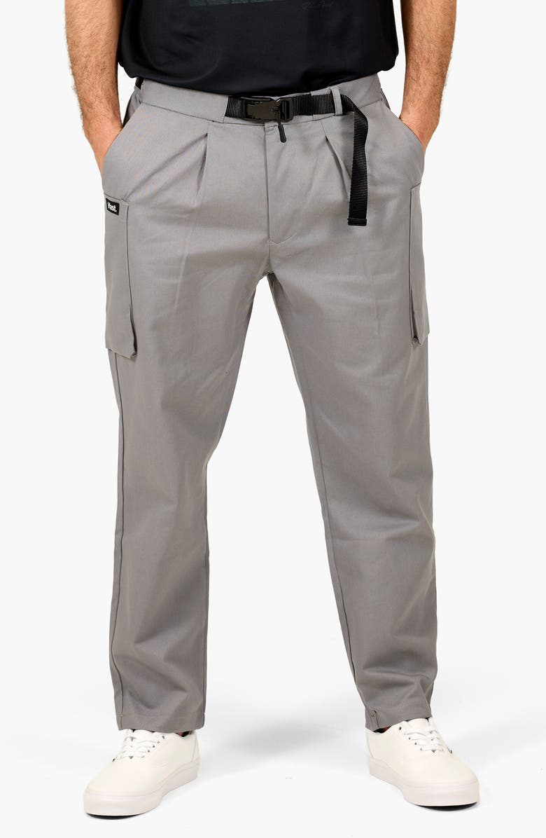 VAST Belted Twill Cargo Pants, Alternate, color, Heather Grey