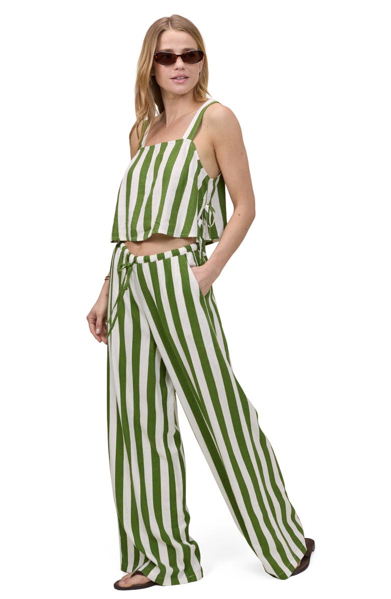 Nobody's Child Reese Linen Blend Drawstring Pants, Alternate, color, Green