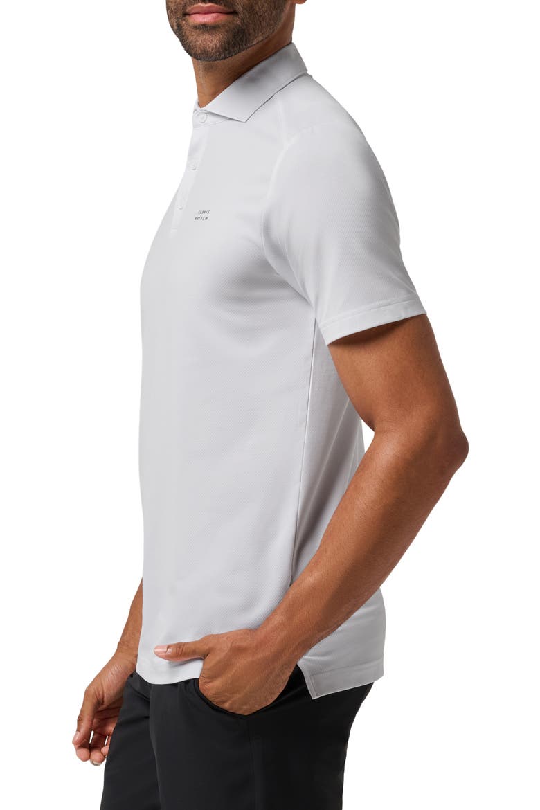 The Heater Solid Short Sleeve Performance Polo, Alternate, color, WHITE