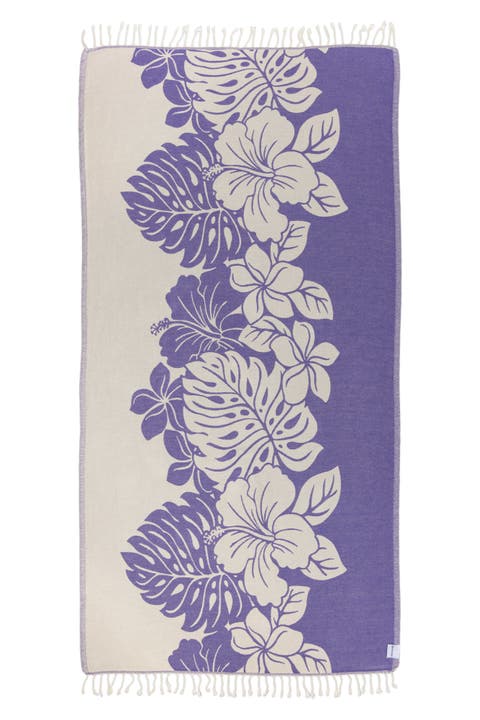 Hibiscus Flower Sand Resistant Organic Turkish Towel