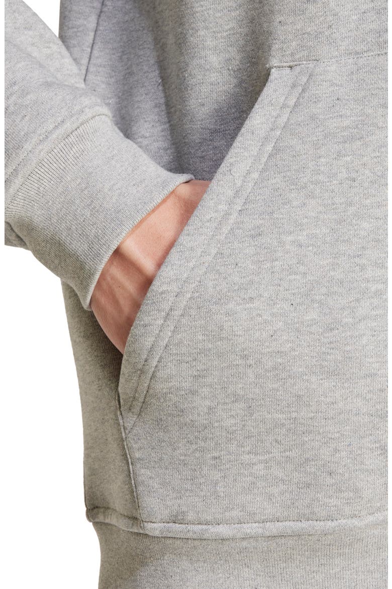 Trefoil Essentials Zip Hoodie, Alternate, color, MEDIUM GREY HEATHER