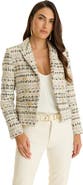 The Noli Shop Gabrielle Double-Breasted Tweed Blazer