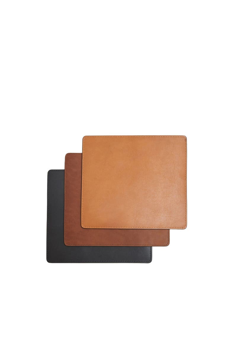 Mead Leather Mouse Pad, Alternate, color, Black