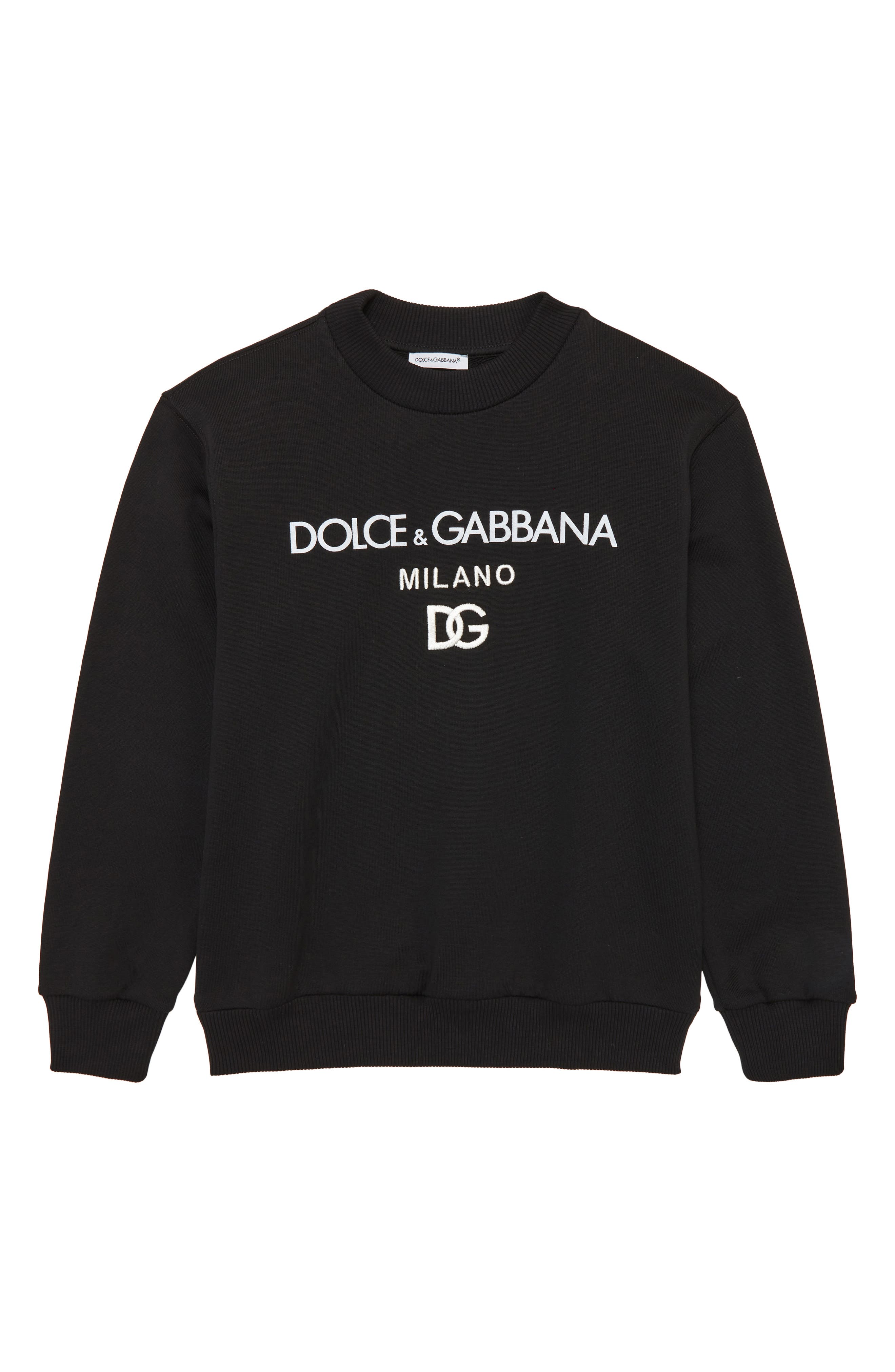 Dolce&Gabbana Kids' Stretch Cotton Logo Sweatshirt | Nordstrom