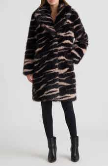 Leopard Print Faux Fur Coat