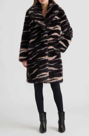 Leopard Print Faux Fur Coat