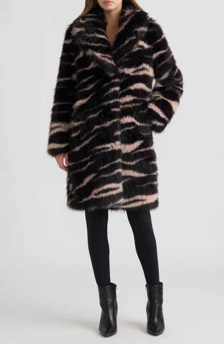 Leopard Print Faux Fur Coat