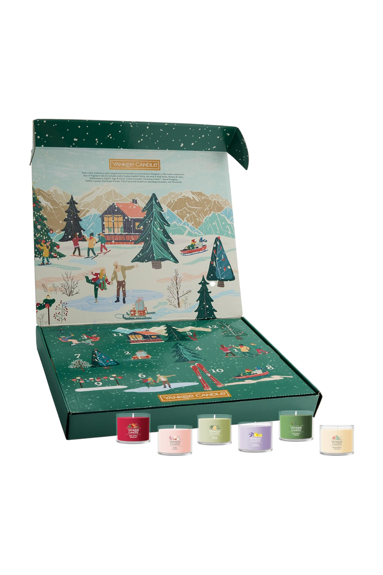 Signature Votive Mini Candle Jars, 12 Days of Christmas Candle Advent Calendar Variety Pack, Main, color, Multicolored