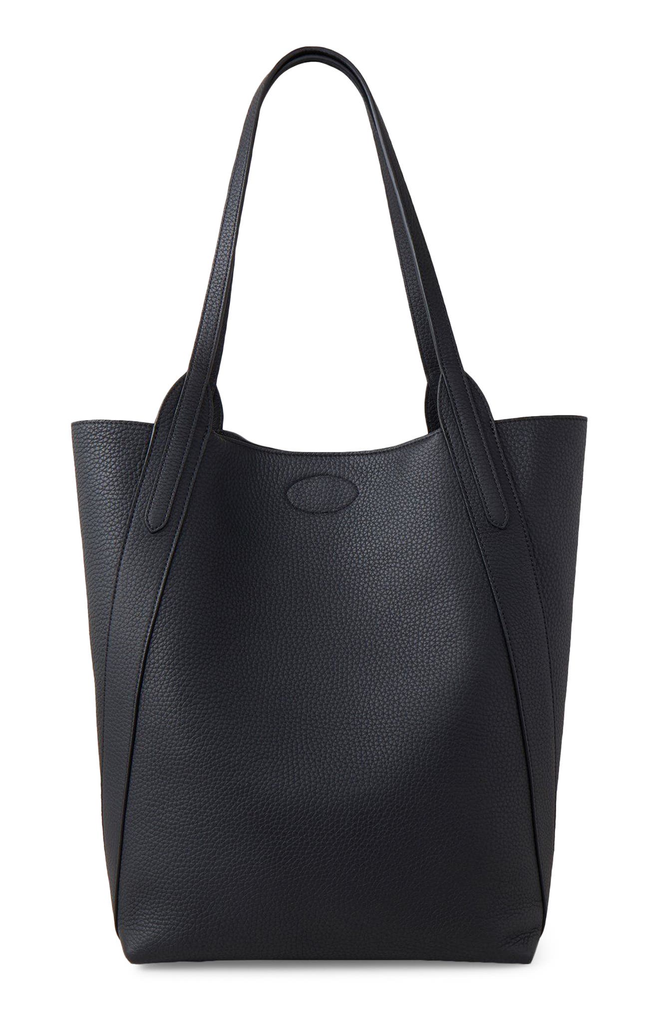 Mulberry North/South Bayswater Leather Tote, Alternate, color, Black