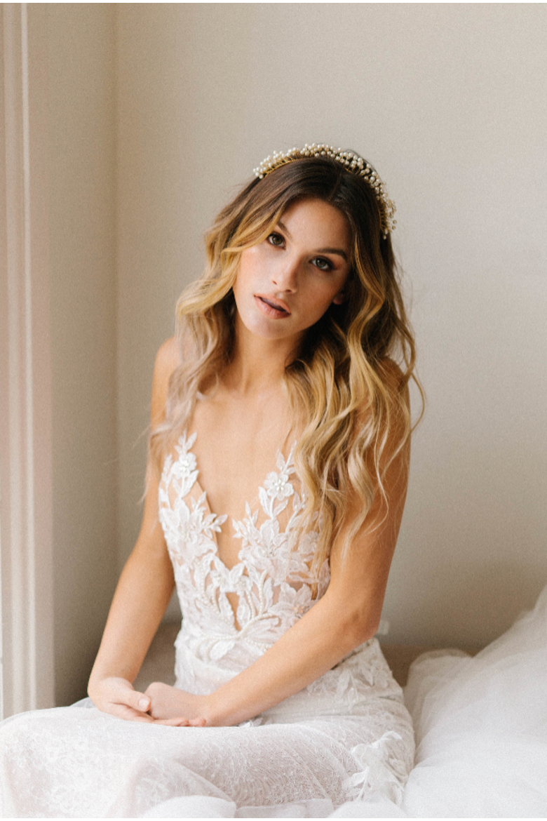 Thea Bridal Tiara, Alternate, color, Gold