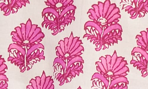 Karen Kane Floral Ruffle Accent Sleeveless Cotton Top In Pink Print