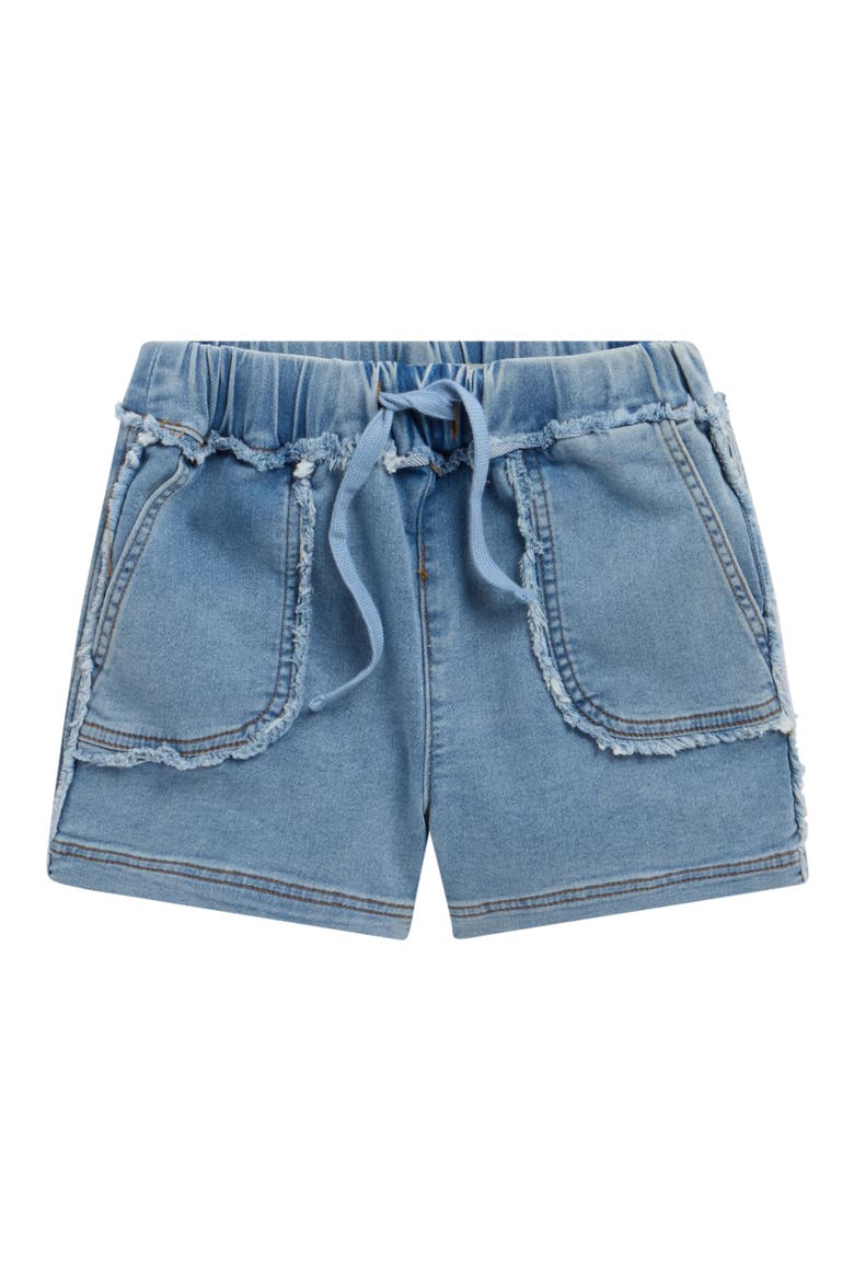 Kids' Knit Denim Lounge Shorts, Main, color, INDIGO