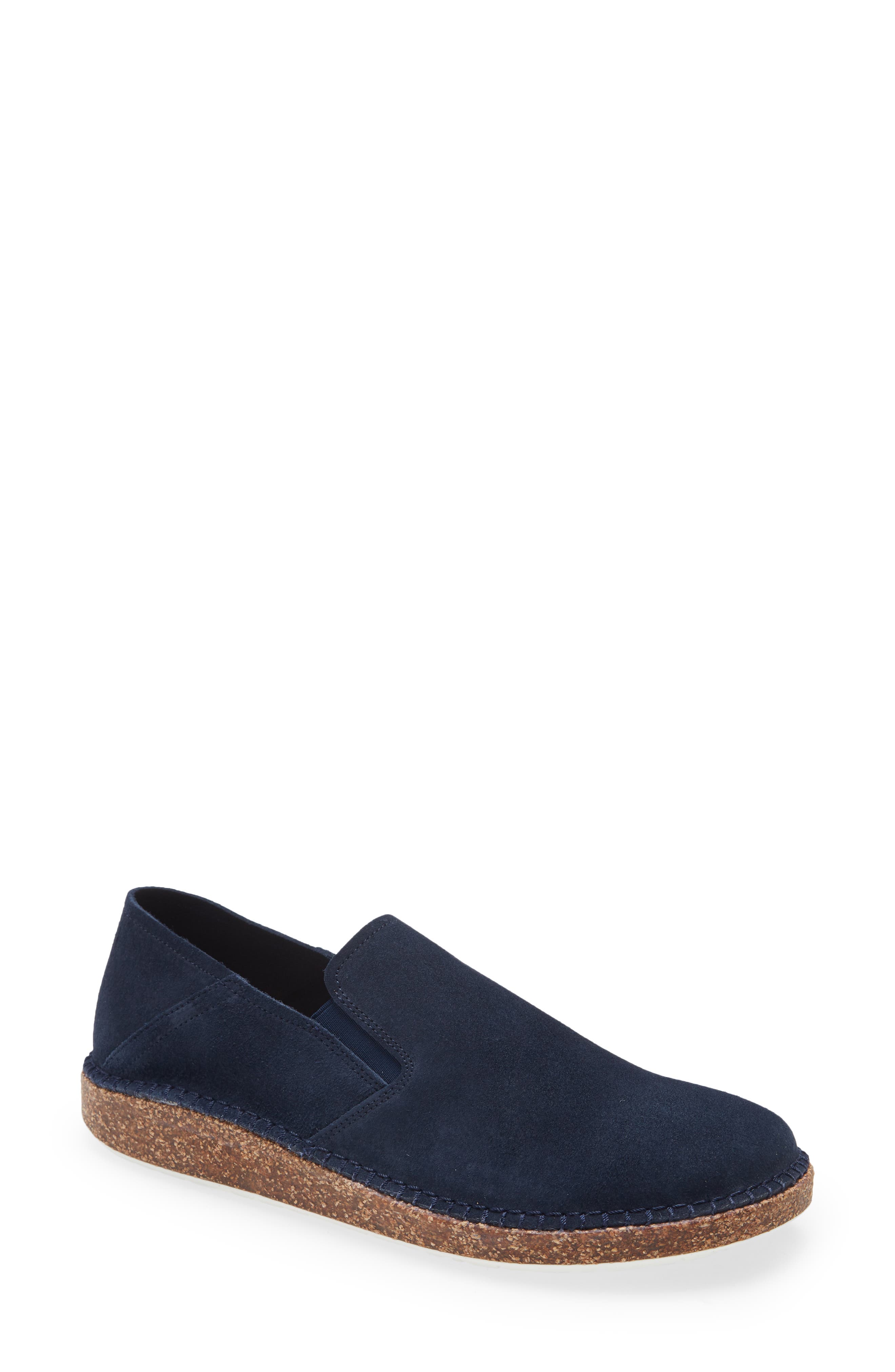 Birkenstock Callan Convertible Heel Loafer, Main, color, Navy Suede