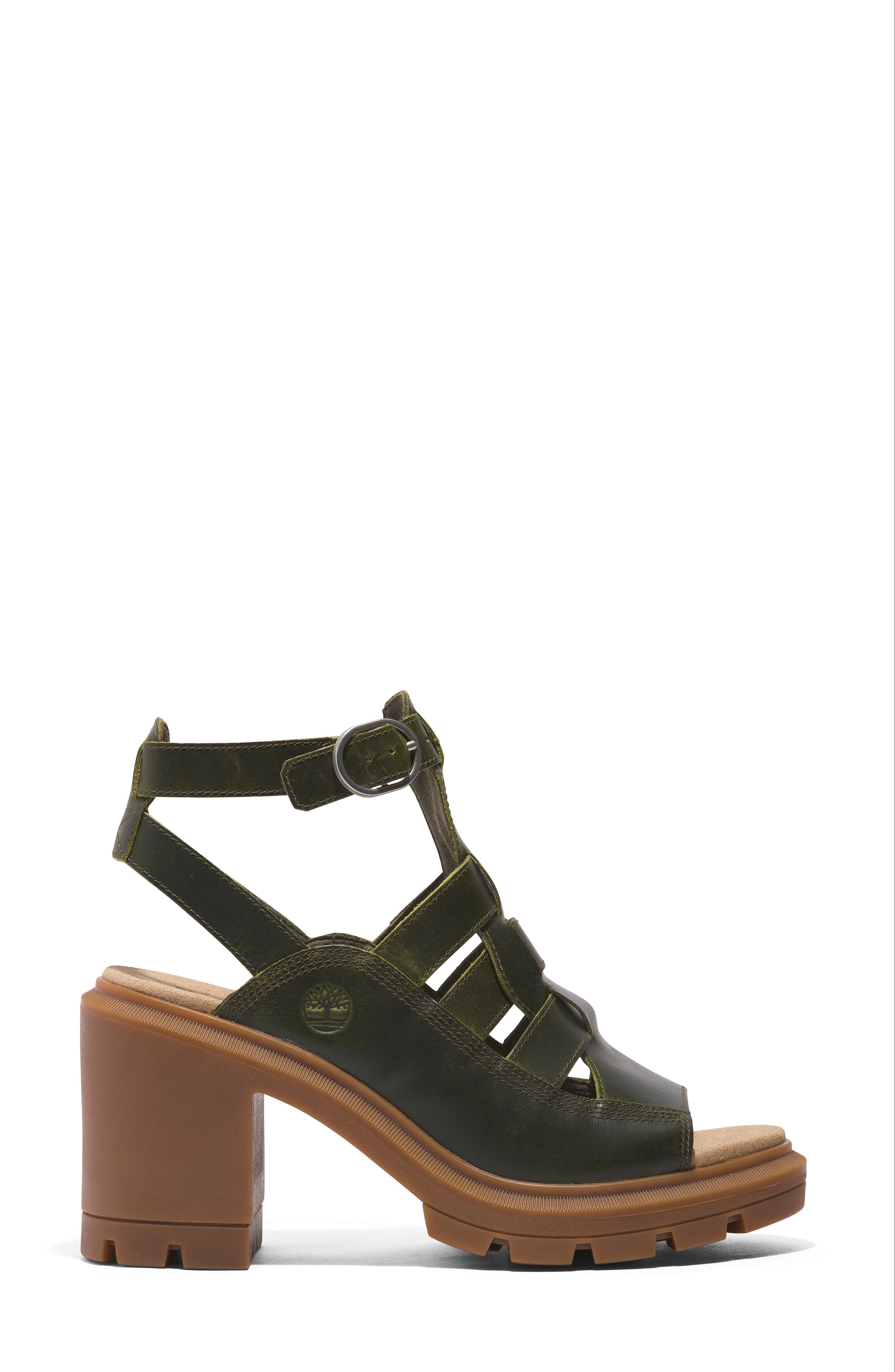 Timberland Allington Heights Platform Fisherman Sandal, Alternate, color, Dark Green Fern Grain