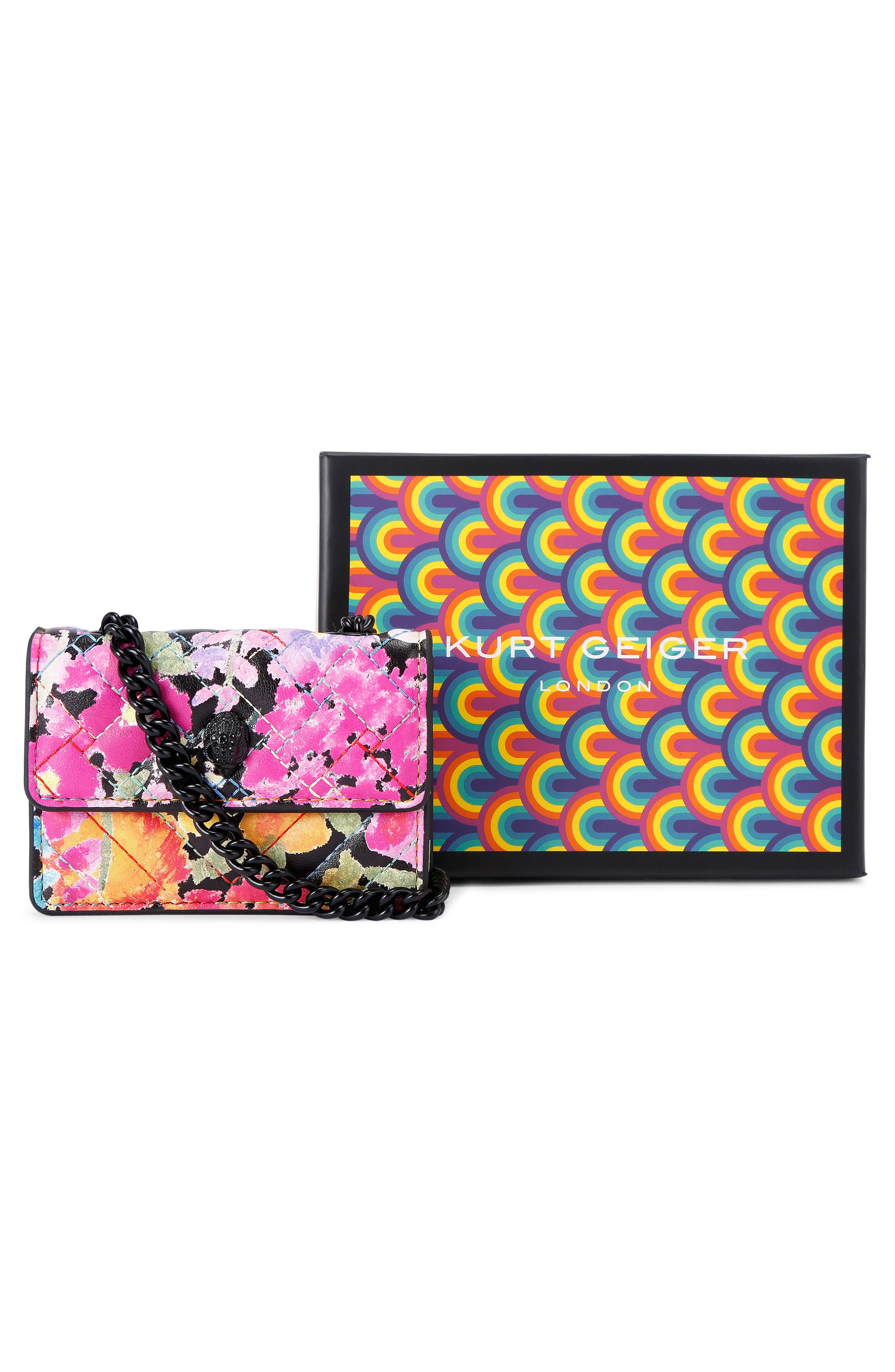 Kurt Geiger London Micro Kensington Floral Crossbody Bag, Alternate, color, 