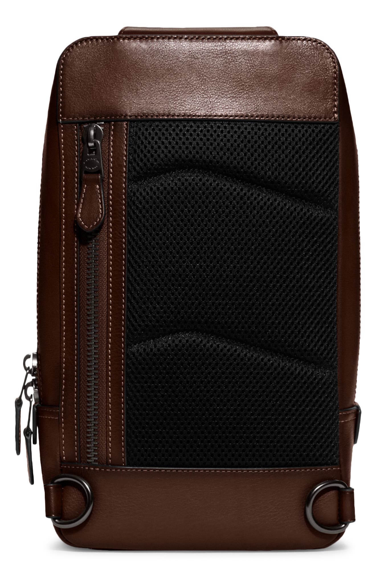 COACH Signature Gotham Leather Sling Pack, Alternate, color, 