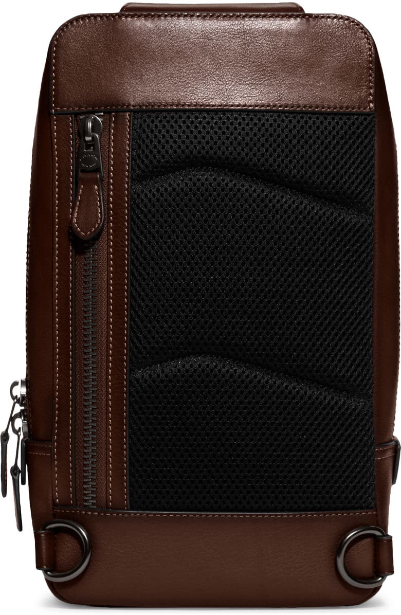 COACH Signature Gotham Leather Sling Pack, Alternate, color,