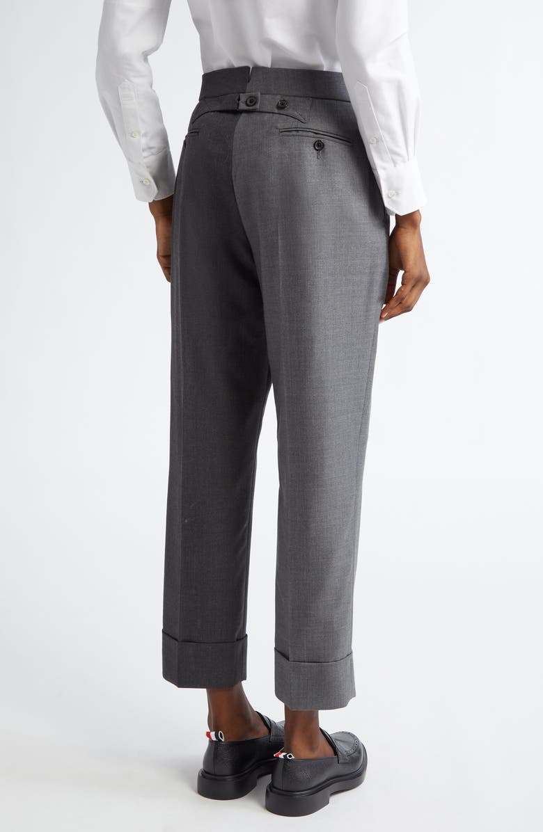 Thom Browne Classic Funmix Wool Twill Trousers, Alternate, color, Medium Grey