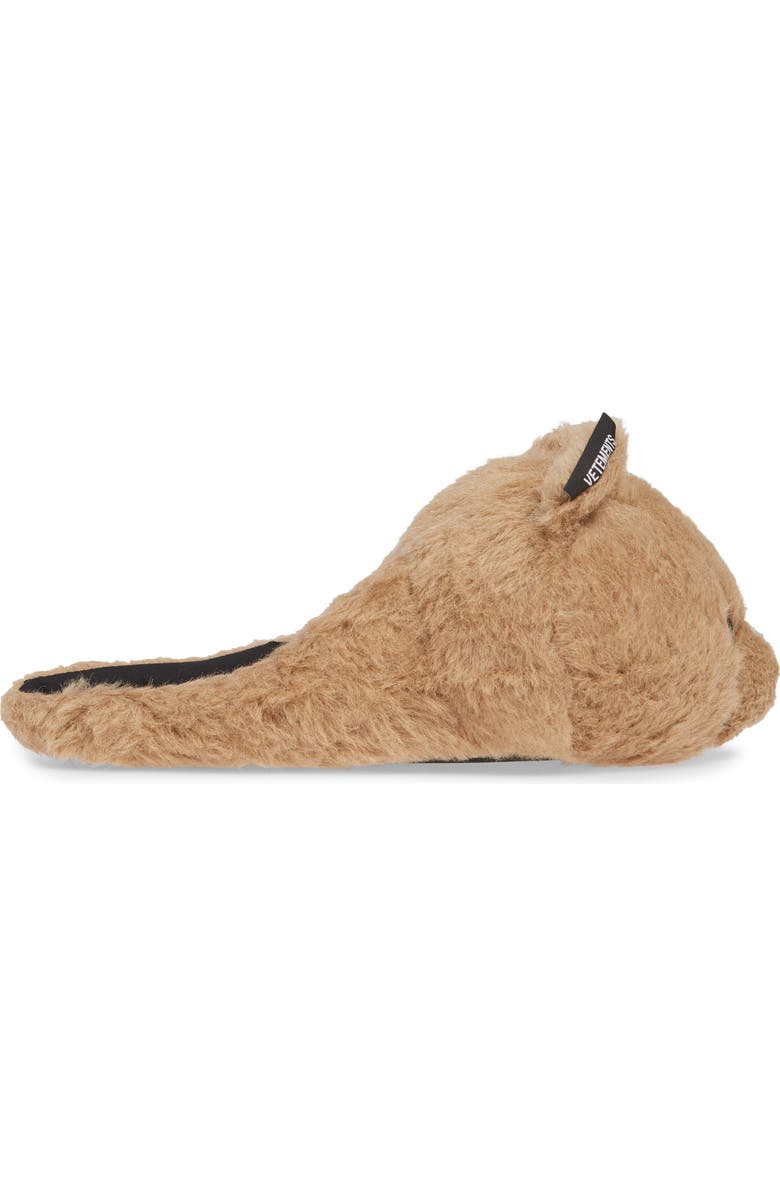 VETEMENTS Faux Fur Bear Slipper, Alternate, color,