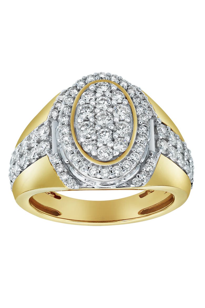 Ice Bowl 14K Yellow Gold Diamond Men Statement Ring - 2.01ct., Main, color, 14K Yellow Gold