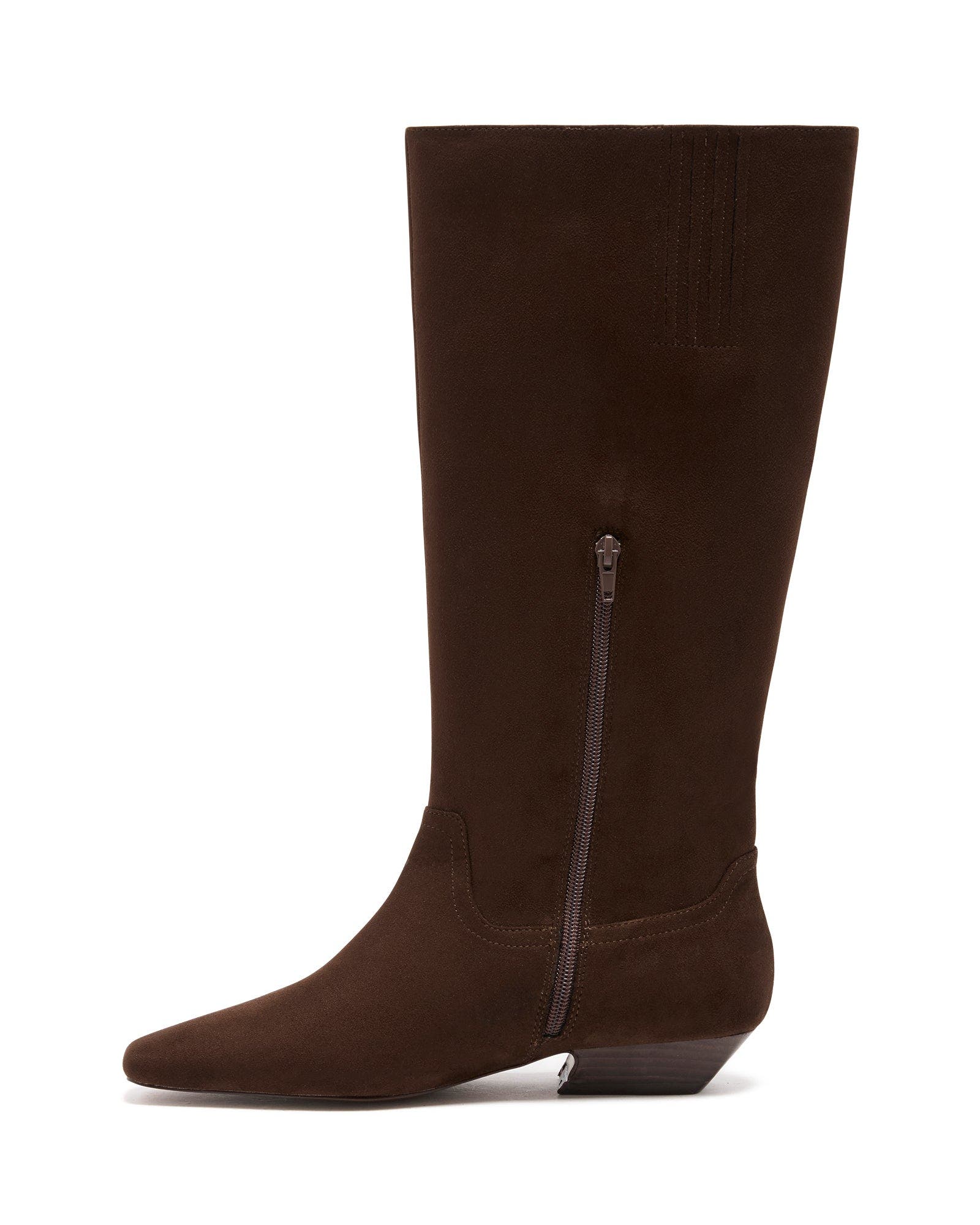 Xavier Tall Boots, Alternate, color, CHOCOLATE FAUX SUEDE