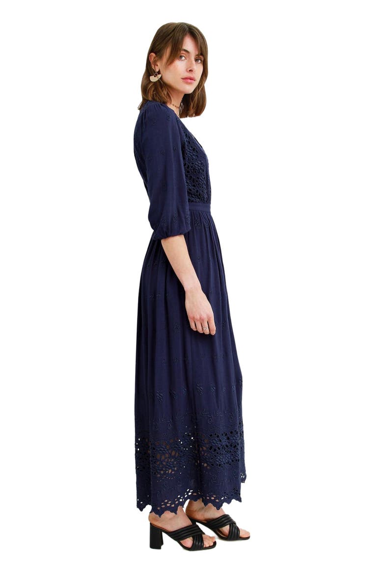 All Eyes On Me Midi Dress, Alternate, color, Navy