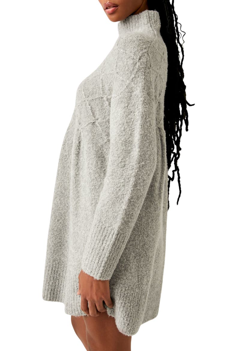 Jaci Long Sleeve Mock Neck Sweater Dress, Alternate, color, HEATHER GRAY