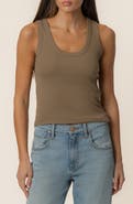 KUT from the Kloth Anastasia Stretch Cotton Blend Rib Tank