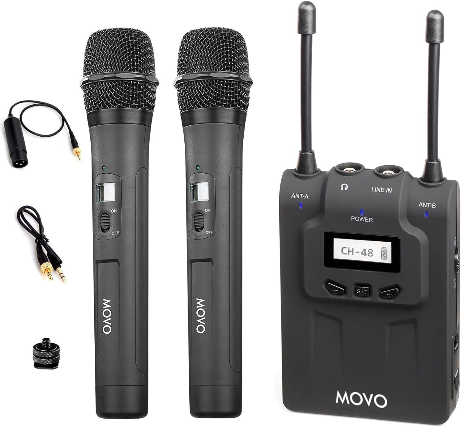 WMIC80 UHF Wireless Handheld Microphone System with 2 Handheld