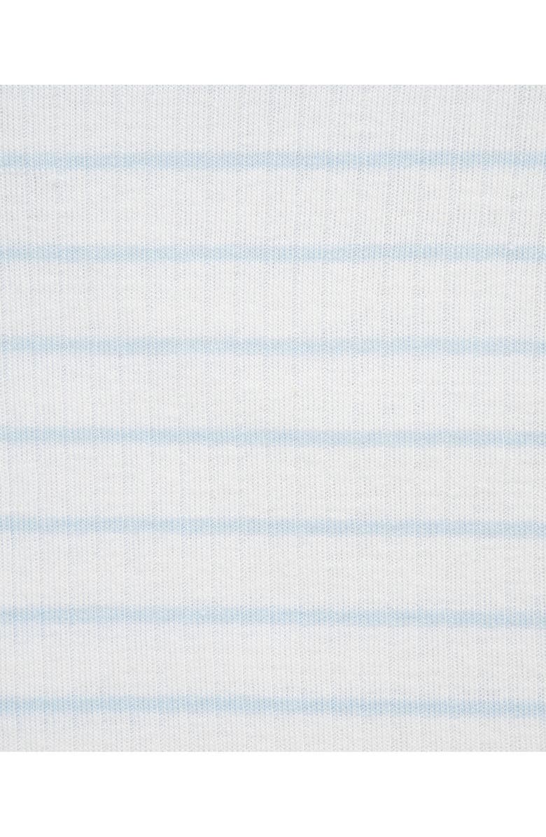 Little Me Stripe T-Shirt & Puppy Overalls Set, Alternate, color, Blue