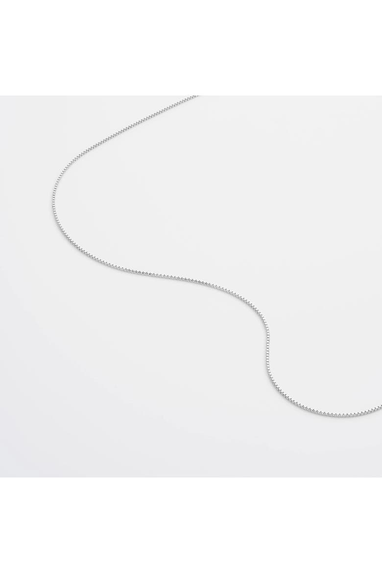 Box Chain Necklace, Alternate, color, Platinum