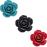 BLING JEWELRY Set of 3 Romantic Floral Pins