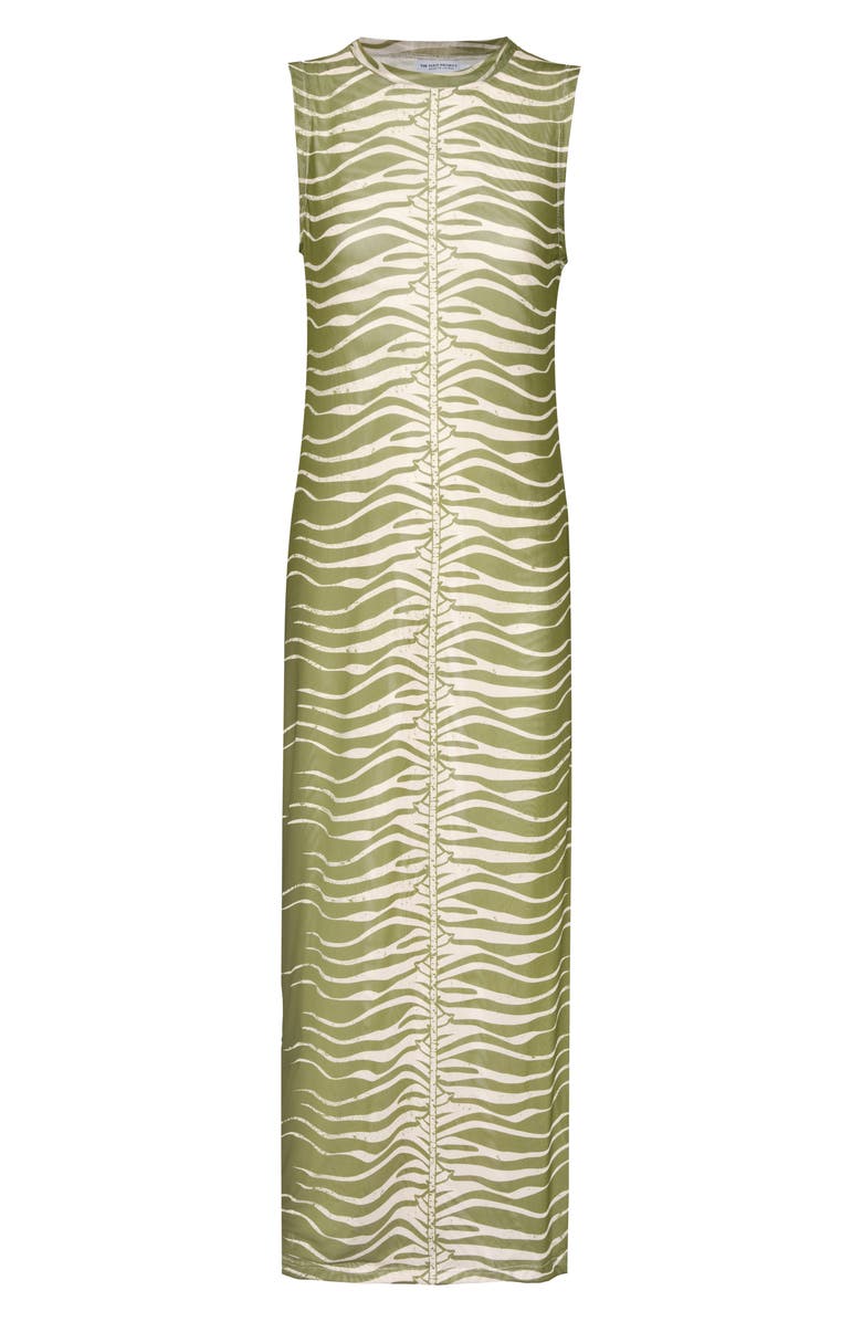 The Lulo Project Salty Sleeveless Maxi Dress, Alternate, color, Green Snake