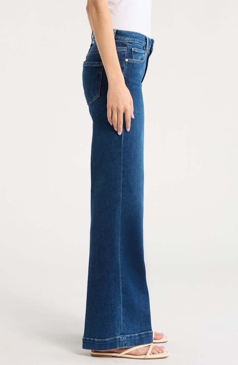 PAIGE Leenah High Waist Wide Leg Jeans, Alternate, color, Vntn Breez