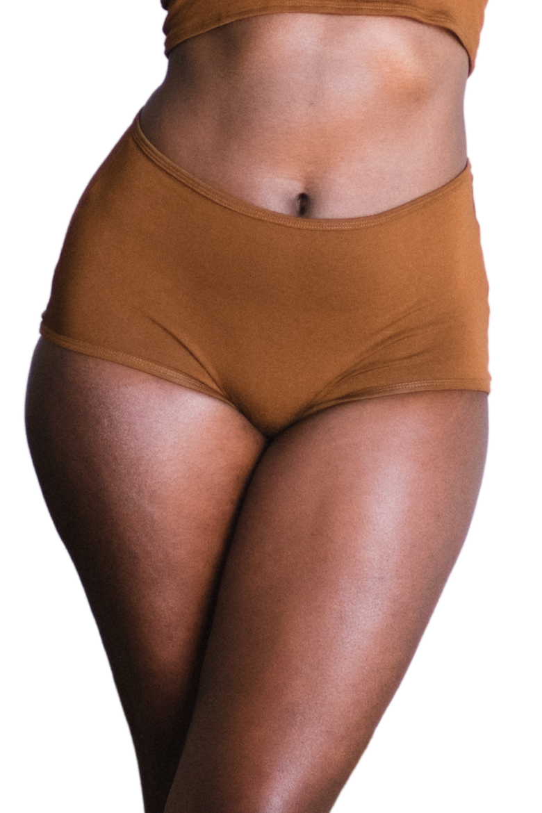 Organic Cotton High Rise Brief, Alternate, color, Deep Nude
