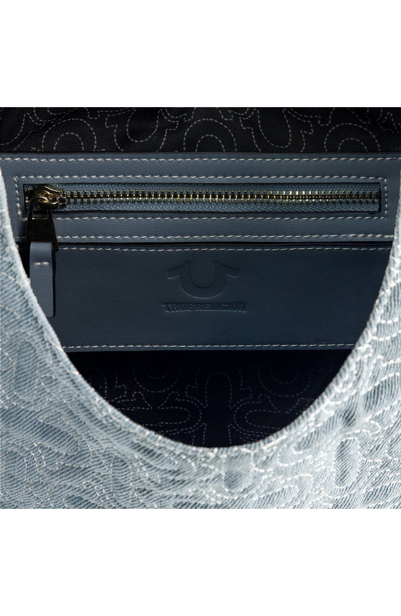 USPA ACCESSORIES Large Quilted Horseshoe Tote Bag, Alternate, color, 