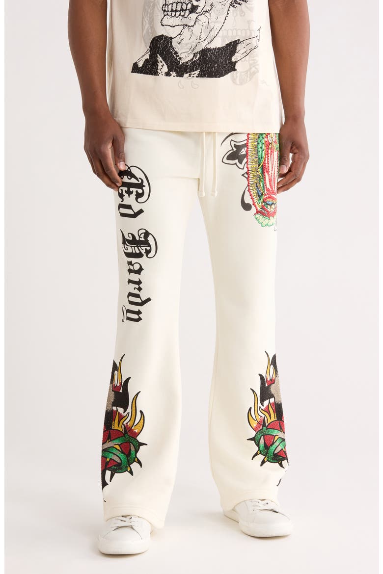 Mary Bootcut Sweatpants, Main, color, IVORY