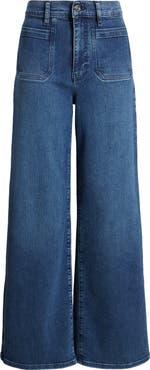 FRAME Le Slim Palazzo Patch Pocket High Waist Wide Leg Jeans