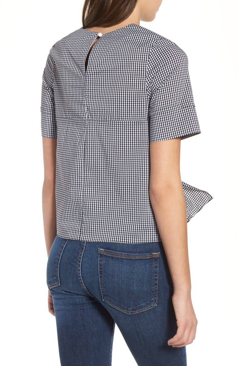 Bishop + Young Gingham Tie Front Blouse, Alternate, color,