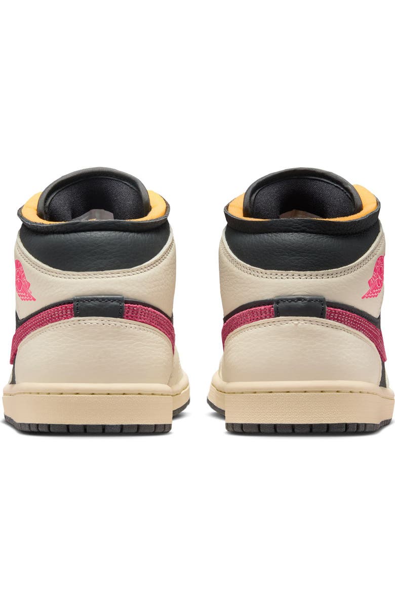 Jordan Air Jordan 1 Mid SE Basketball Sneaker, Alternate, color, Pale Ivory/ Racer Pink/ Black