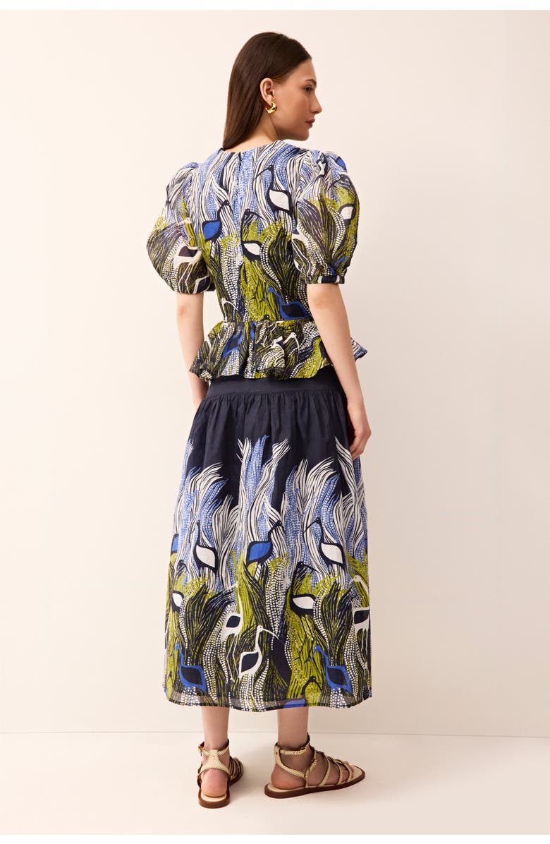 Marie Oliver Owens Skirt, Alternate, color, Heron