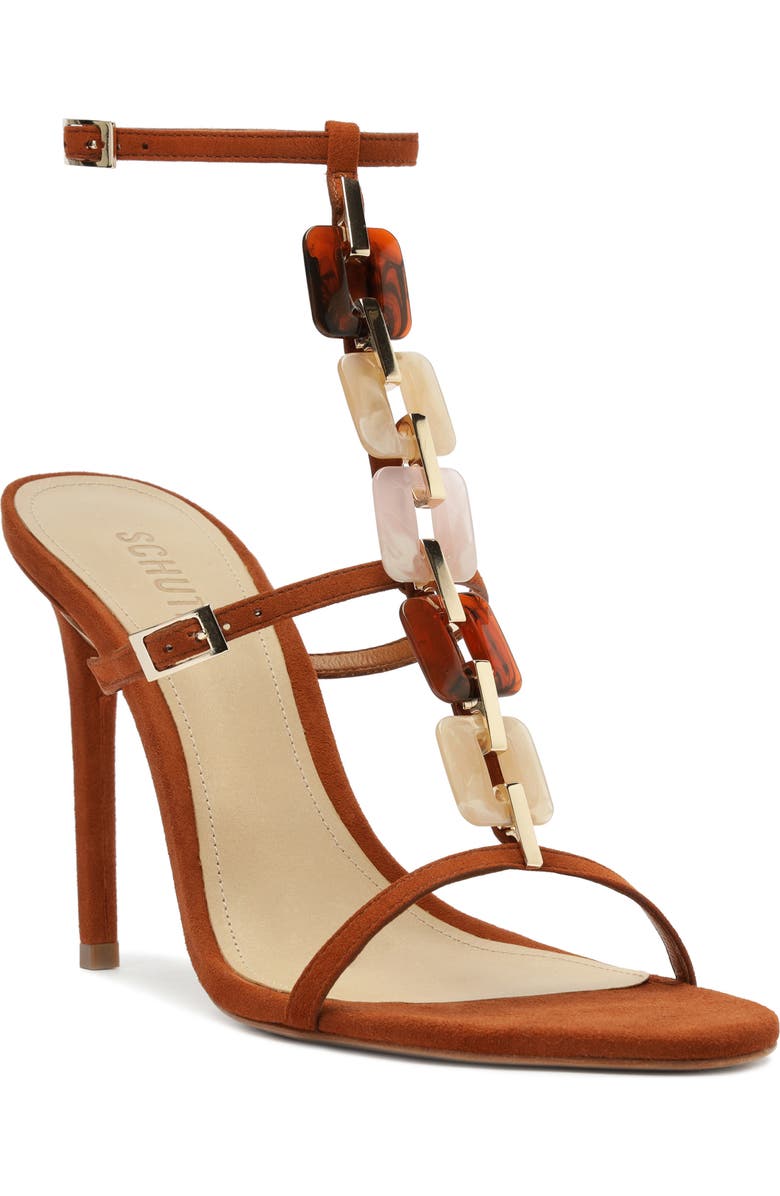 Schutz Cassandra Chain Ankle Strap Sandal, Main, color,