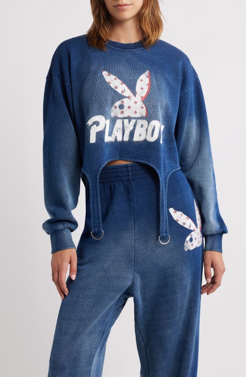 Ptcl X Playboy Embellished Crop D-ring Sweatshirt