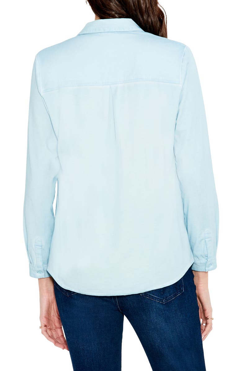 NZT by NIC+ZOE Angled Pocket Button-Up Shirt, Alternate, color, 