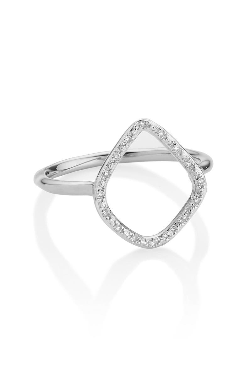 Riva Diamond Hoop Ring, Alternate, color, SILVER