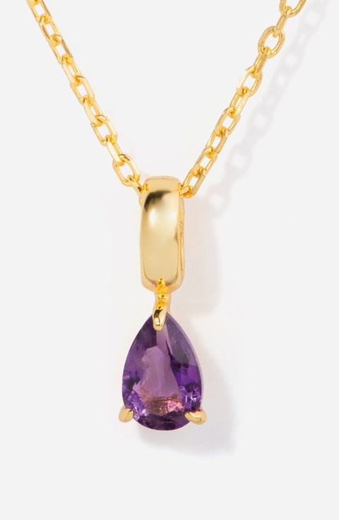 Birthstone Teardrop Necklace