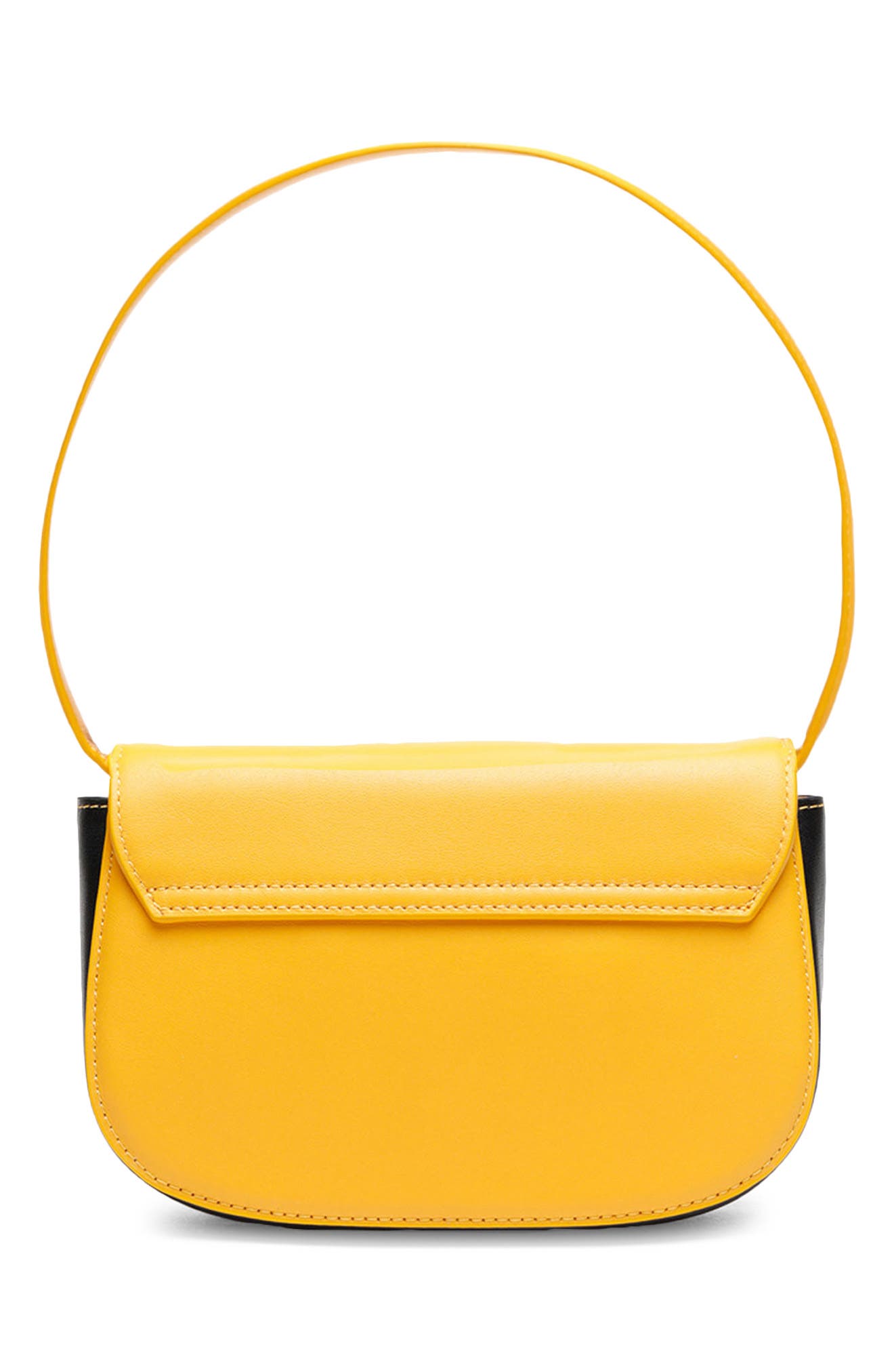 1DR Logo Leather Shoulder Bag, Alternate, color, GOLDEN/ YELLOW