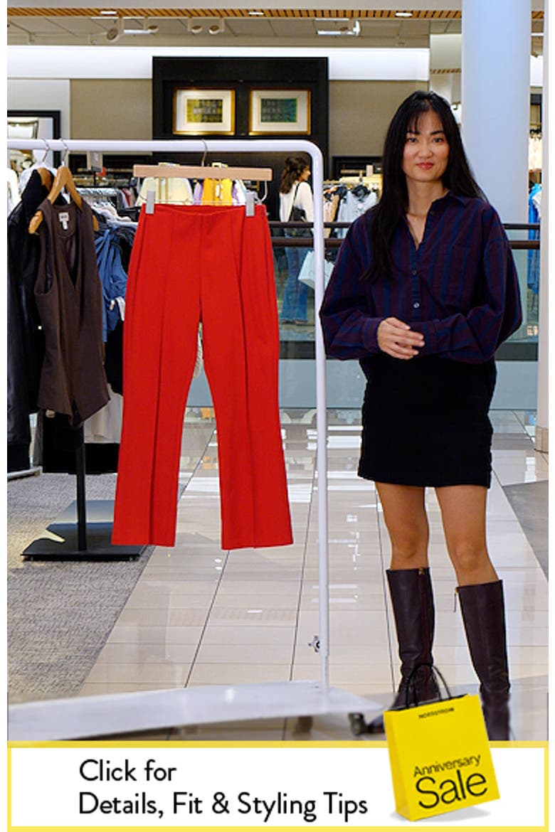 Seamed Stretch Ponte Flare Leg Pants video